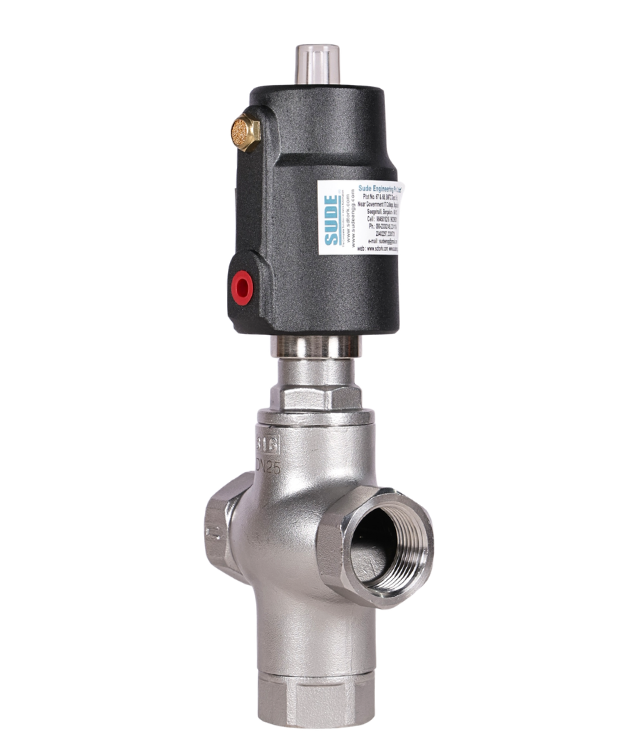 3-Way Pneumatic Angle Valve